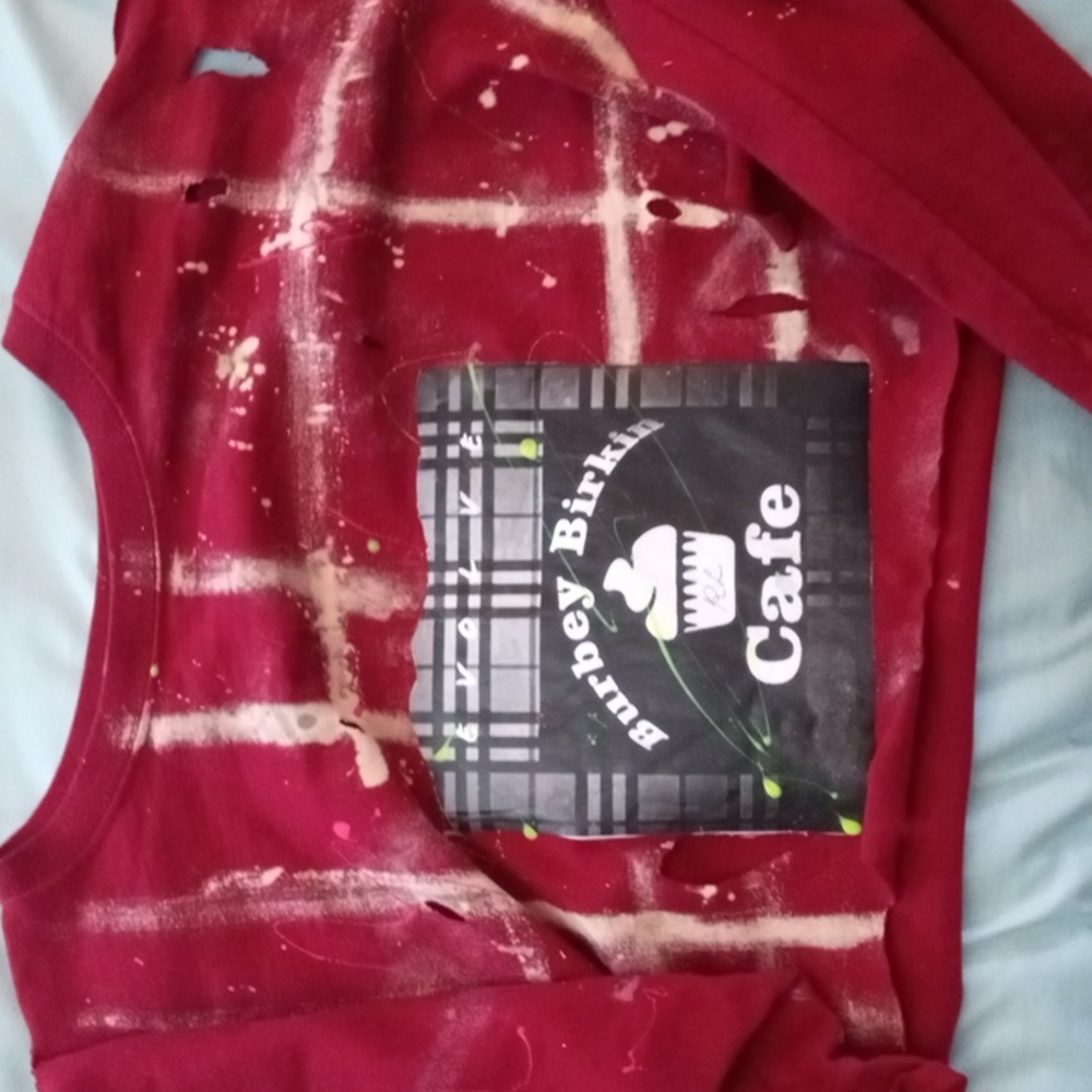 Half Maroon shirt